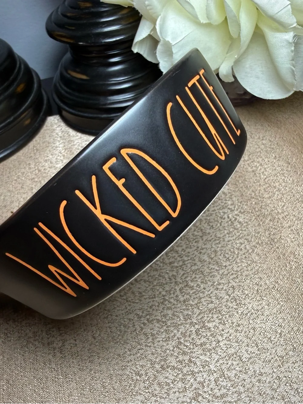 🆕Rae Dunn WICKED CUTE Ceramic Pet Bowl